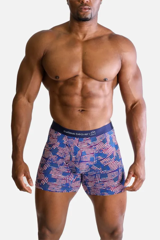 Men's Boxer Briefs - USA Flag sold by Jed North
