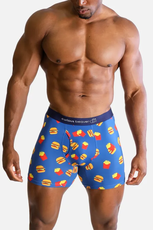 Men's Boxer Briefs - Burgers sold by Jed North