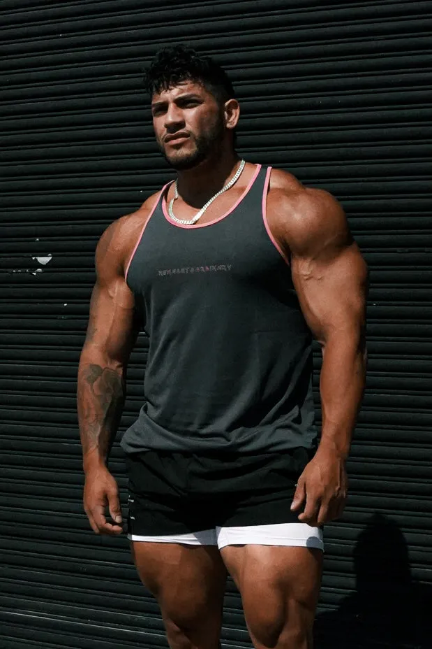 Fast-Dry Bodybuilding Workout Stringer - Gray w Pink sold by Jed North product image thumbnail 3