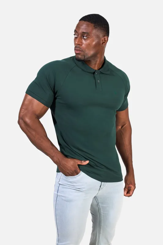 Muscle Fit All-Day Polo T-Shirt - Evergreen sold by Jed North