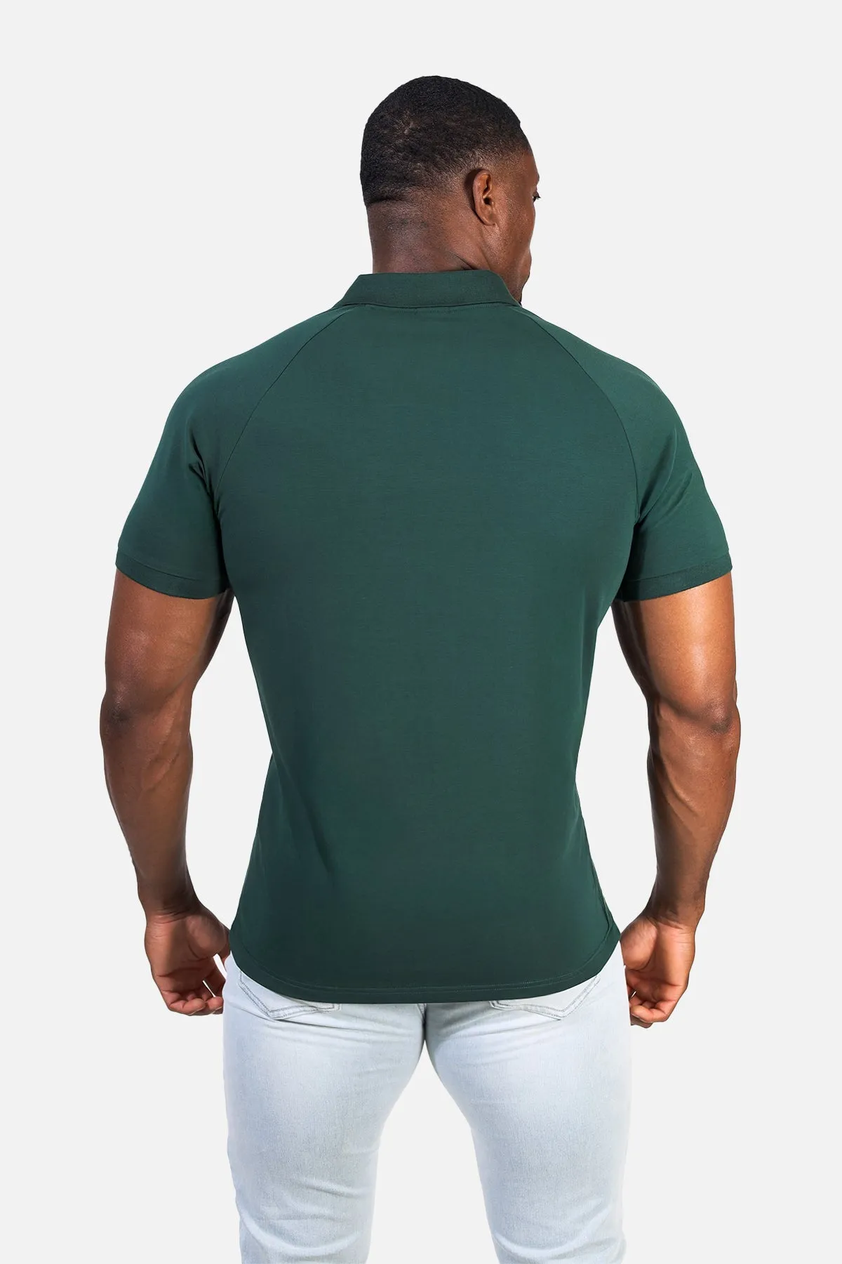 Muscle Fit All-Day Polo T-Shirt - Evergreen sold by Jed North product image thumbnail 5