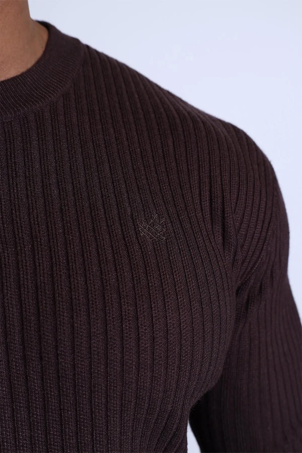 Classic Henley Sweater - Brown sold by Jed North product image thumbnail 4