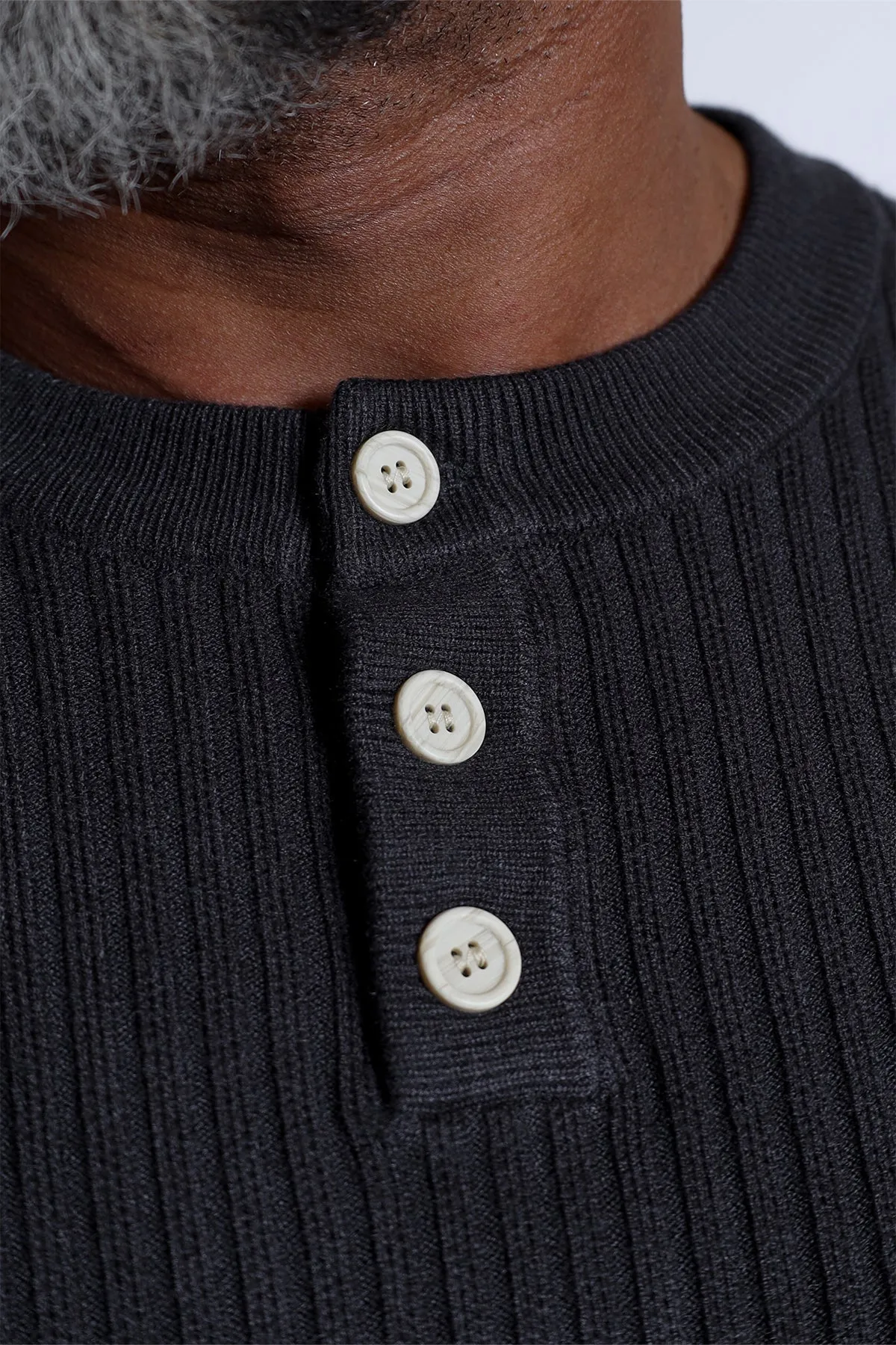 Classic Henley Sweater - Dark Gray sold by Jed North product image thumbnail 2
