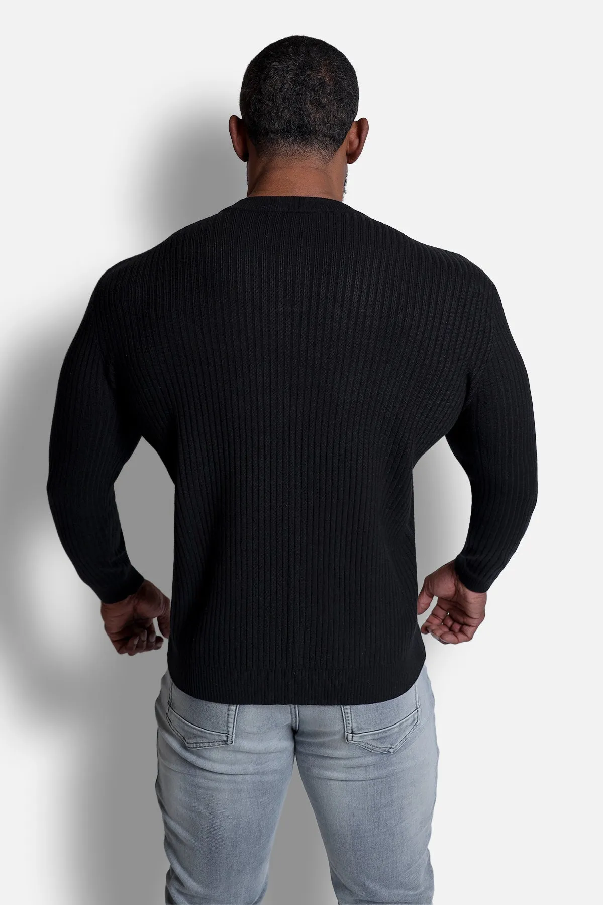 Classic Henley Sweater - Black sold by Jed North product image thumbnail 5