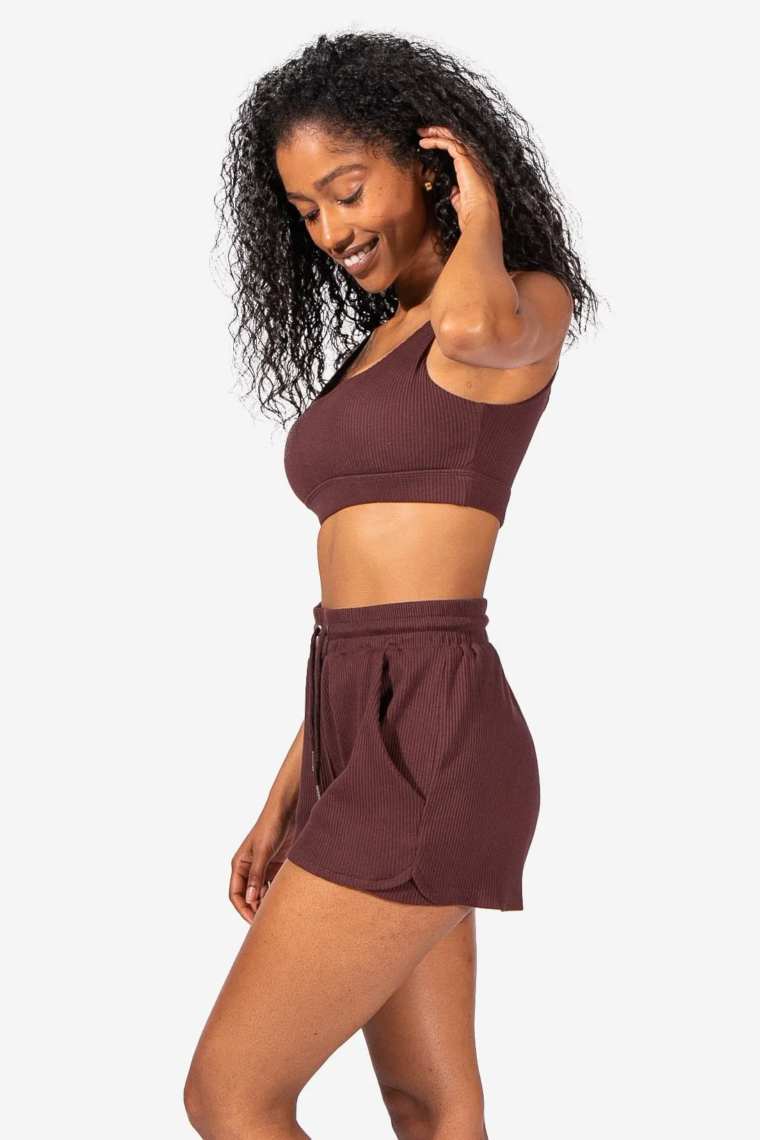 Coco Ribbed Sports Bra - Maroon sold by Jed North product image thumbnail 3