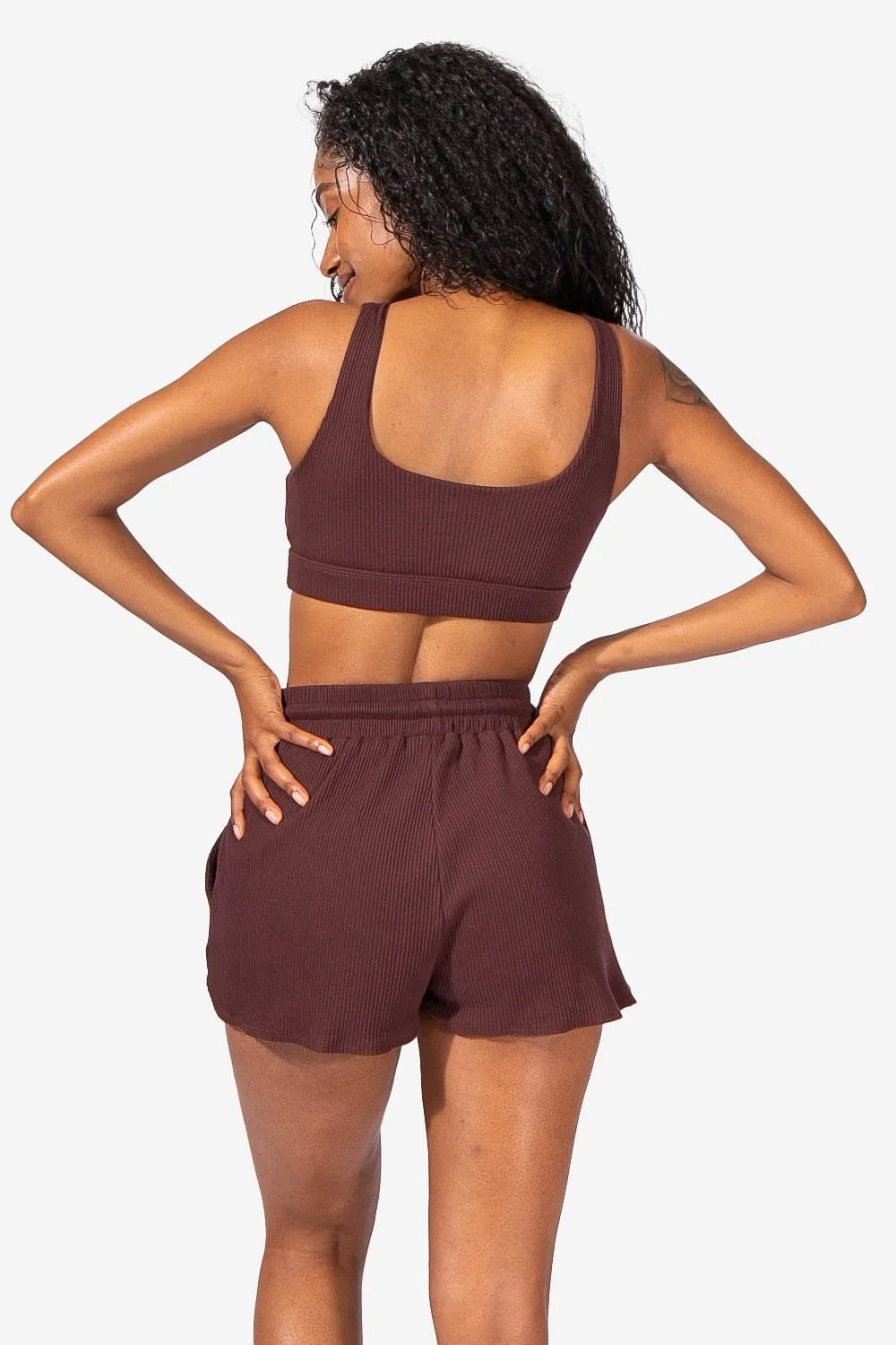 Coco Ribbed Sports Bra - Maroon sold by Jed North product image thumbnail 5
