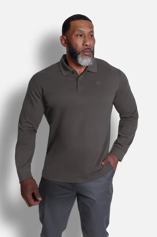 Polo Button-Up Longsleeve - Cool Olive sold by Jed North