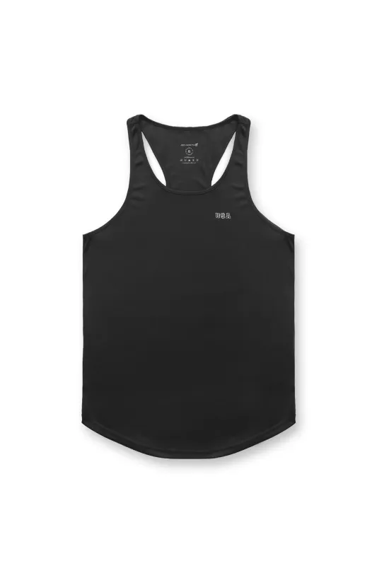 Fast-Dry Bodybuilding Workout Stringer - Black USA Logo sold by Jed North