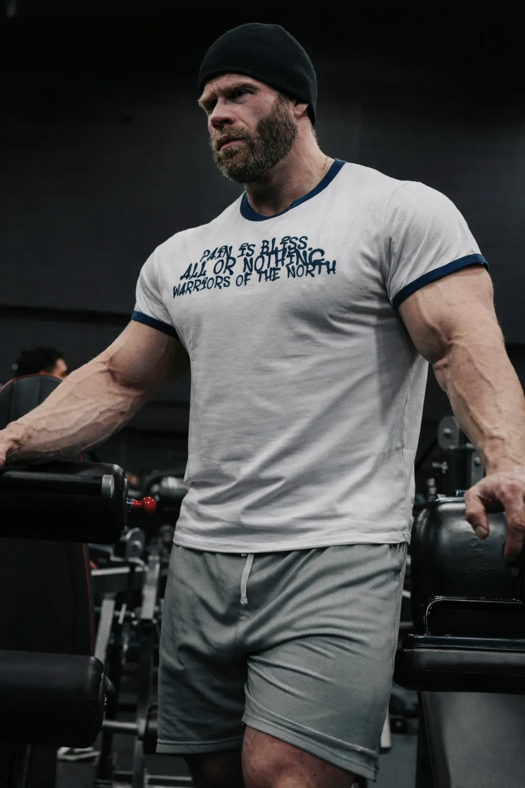 Muscle-Fit Ringer Tee - White w/ Navy Trim sold by Jed North product image thumbnail 2