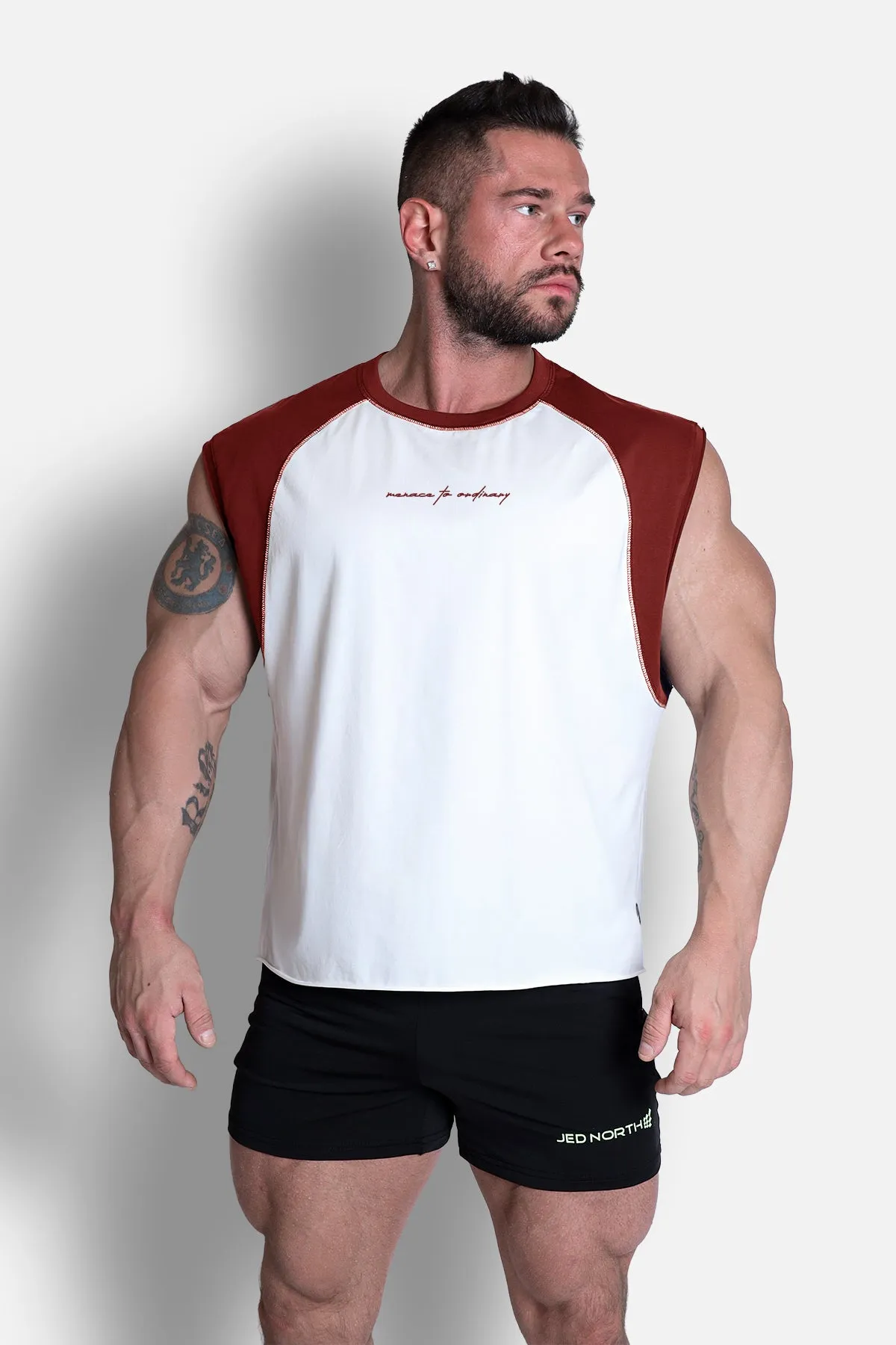Raglan Sleeveless Tank Top - Brick Red sold by Jed North product image thumbnail 3