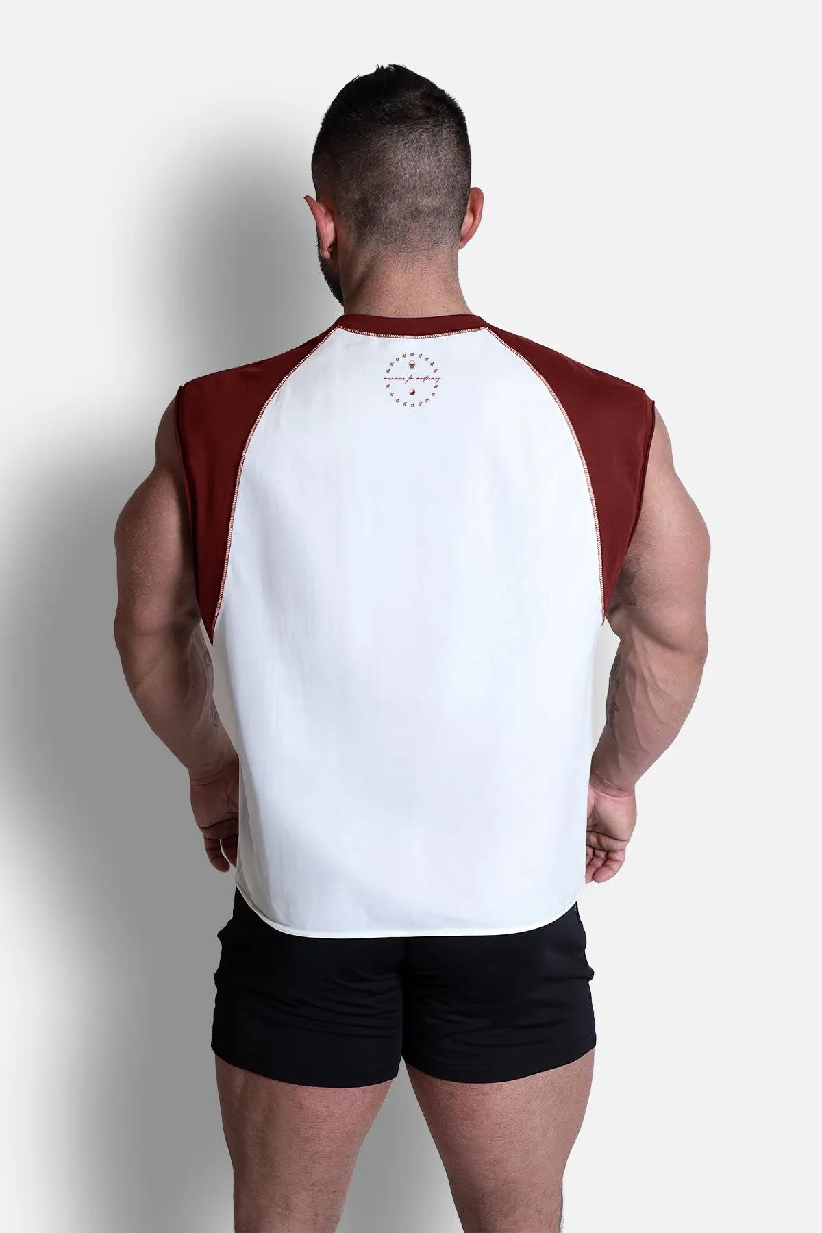 Raglan Sleeveless Tank Top - Brick Red sold by Jed North product image thumbnail 5