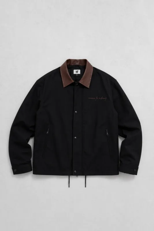 Retro Oversized Canvas Jacket - Black made by Jed North