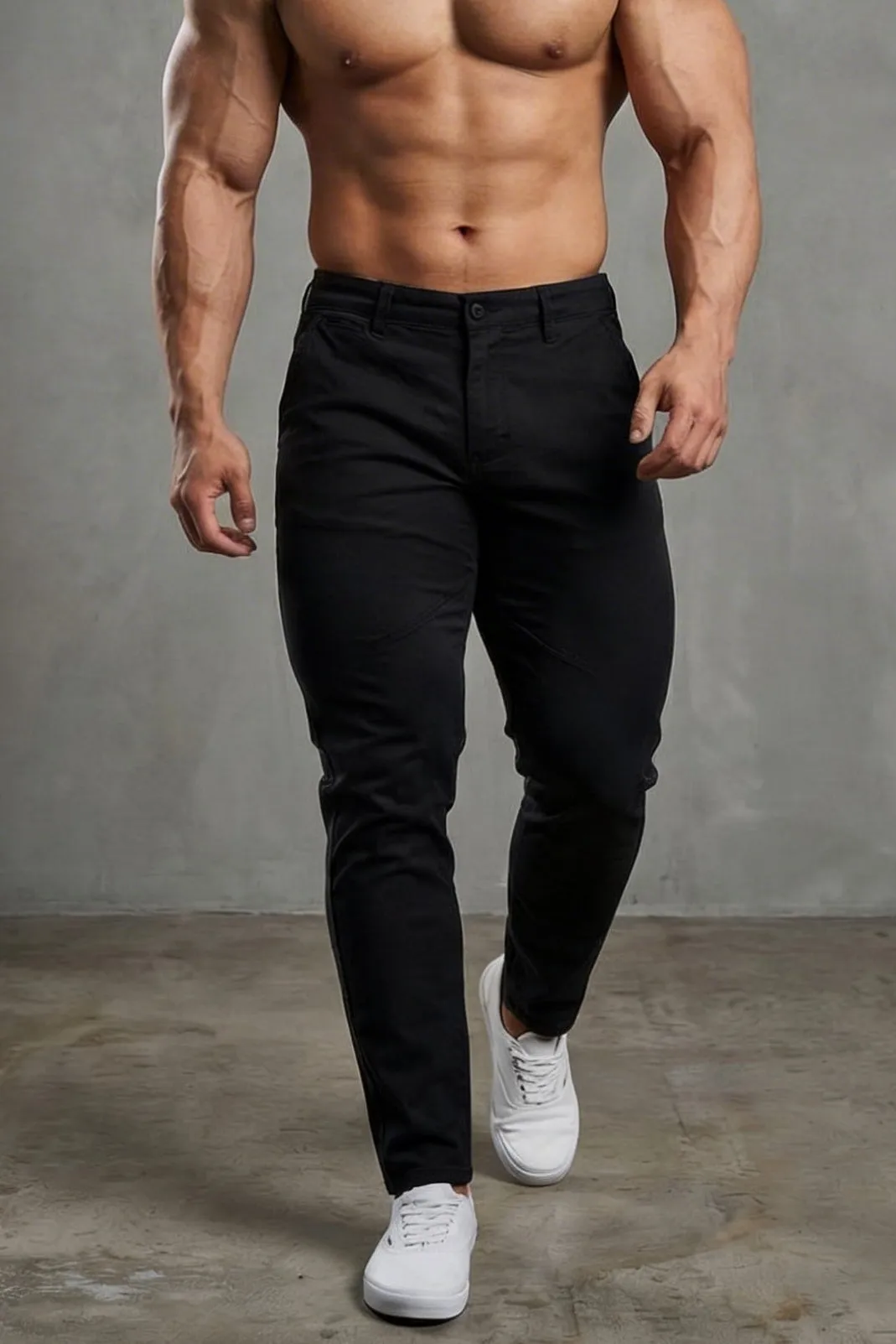 Men's Fitted Chino Pants - Black sold by Jed North product image thumbnail 3