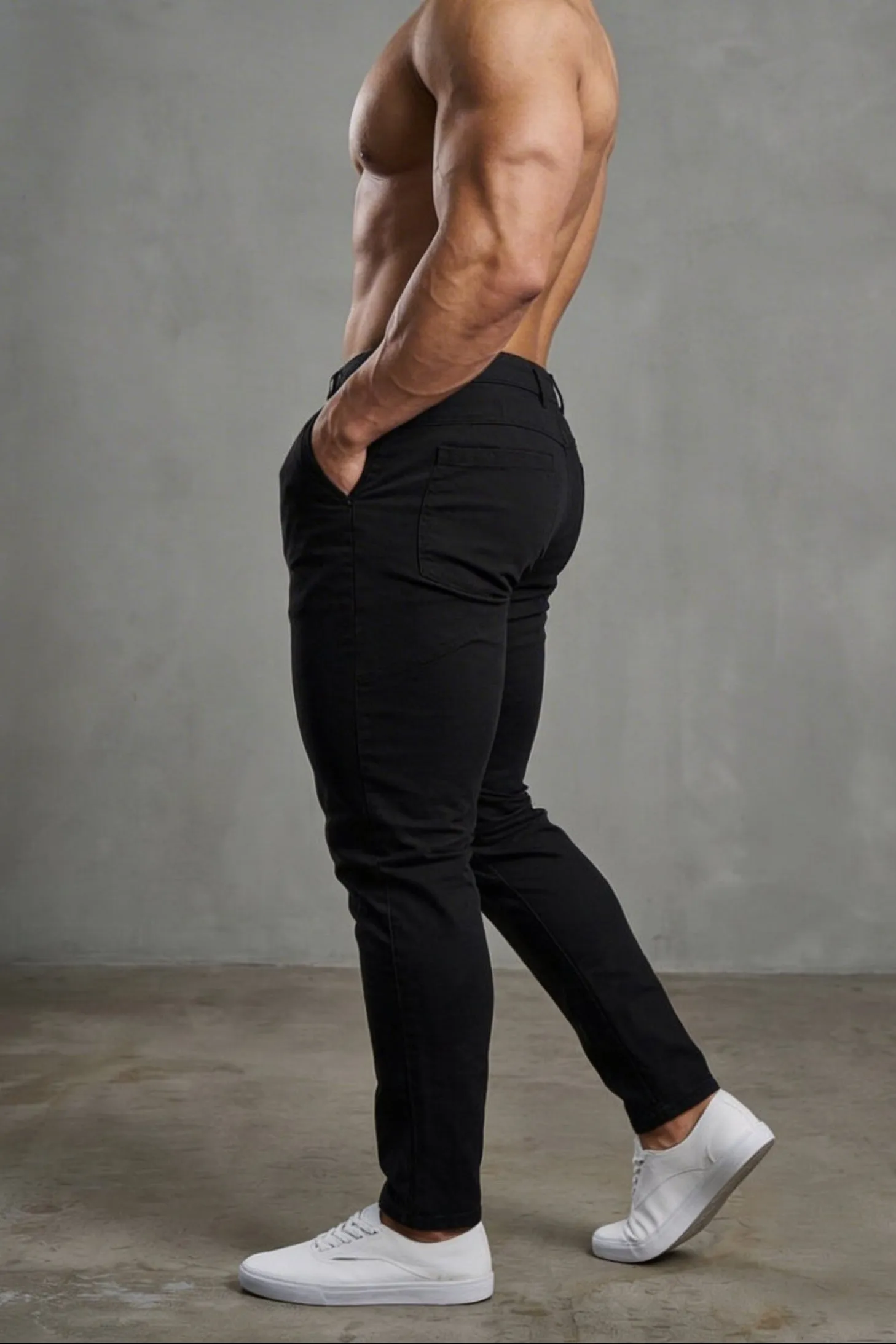 Men's Fitted Chino Pants - Black sold by Jed North product image thumbnail 2