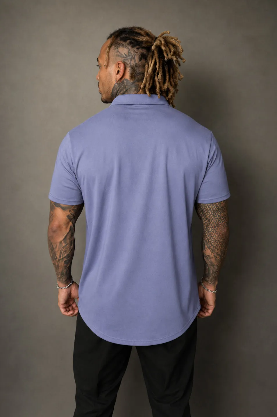 Premium Stretch Button-Up Shirt - Dusty Periwinkle sold by Jed North product image thumbnail 5