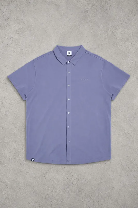 Premium Stretch Button-Up Shirt - Dusty Periwinkle made by Jed North