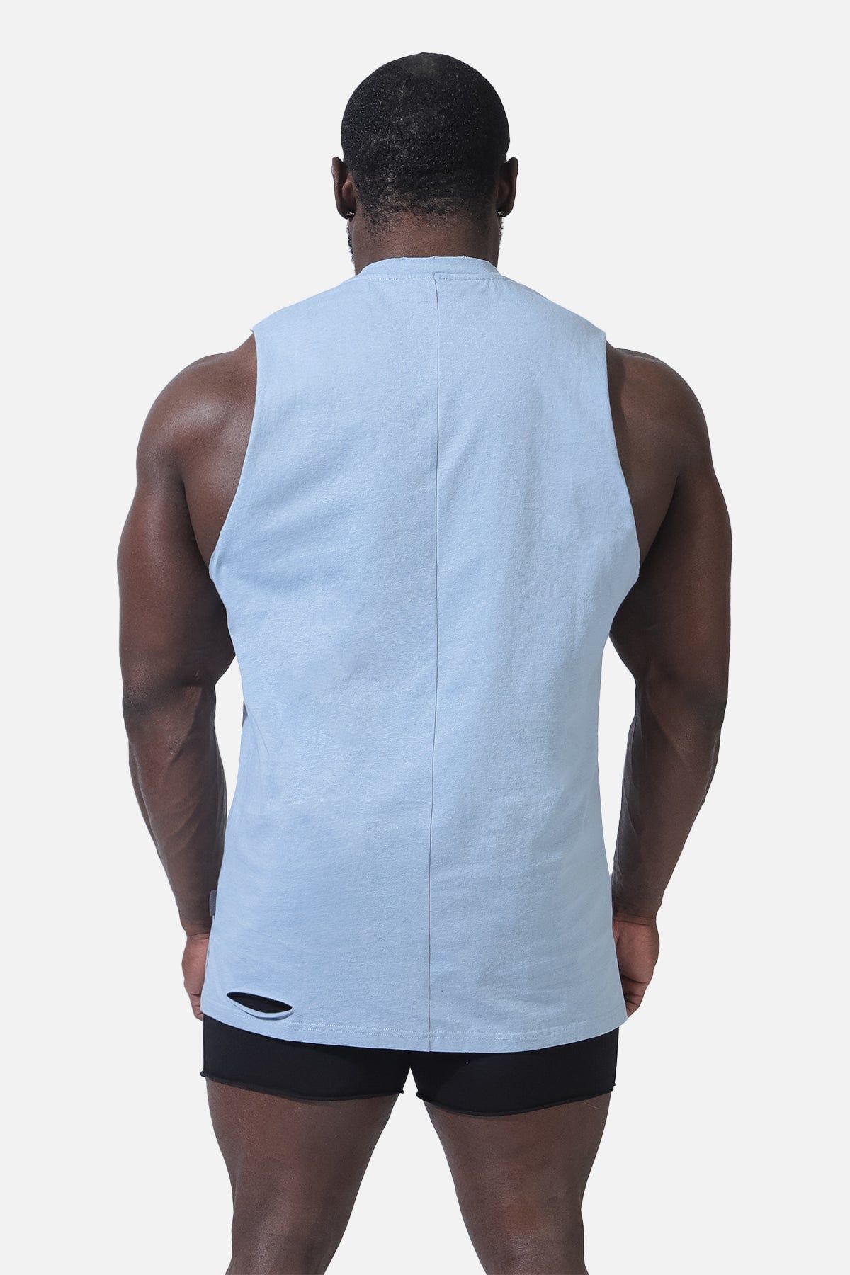 Vision Distressed Muscle Tee - Blue sold by Jed North product image thumbnail 4