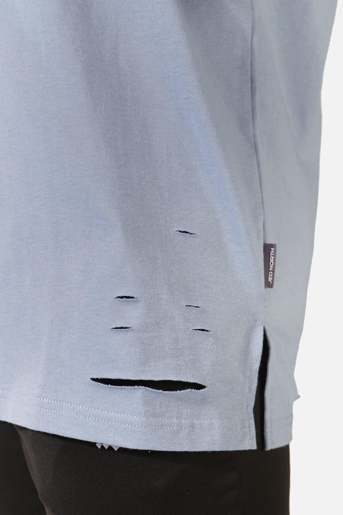 Vision Distressed Muscle Tee - Blue sold by Jed North product image thumbnail 9