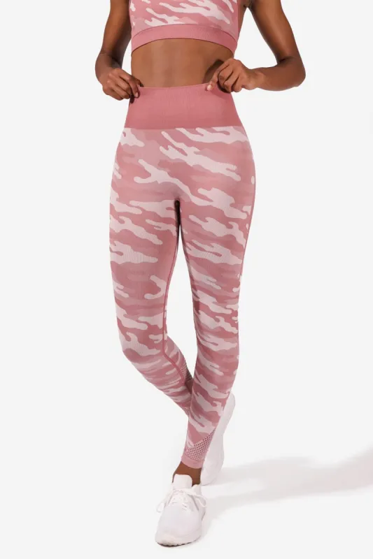 Reset Camo High Waisted Seamless Mesh Leggings - Pink Camo sold by Jed North
