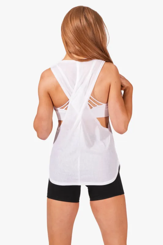 Twist Tank Top - White sold by Jed North