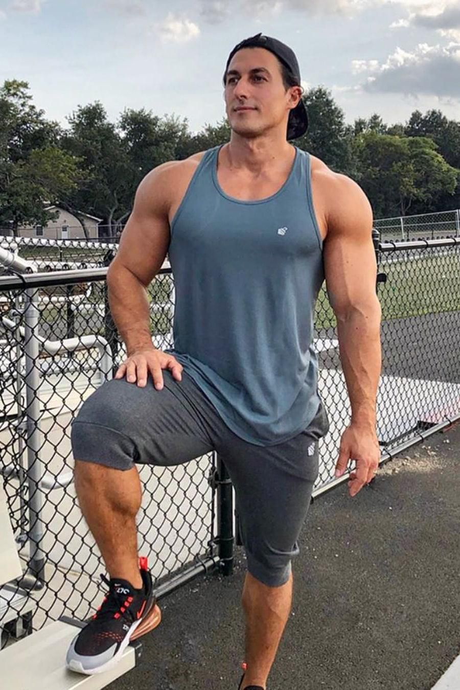 Fast-Dry Bodybuilding Workout Stringer - Gray sold by Jed North product image thumbnail 3