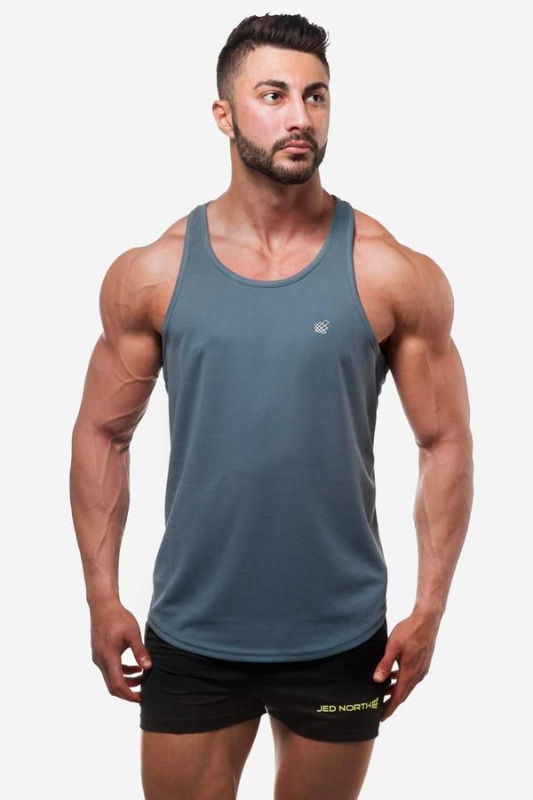 Fast-Dry Bodybuilding Workout Stringer - Gray sold by Jed North
