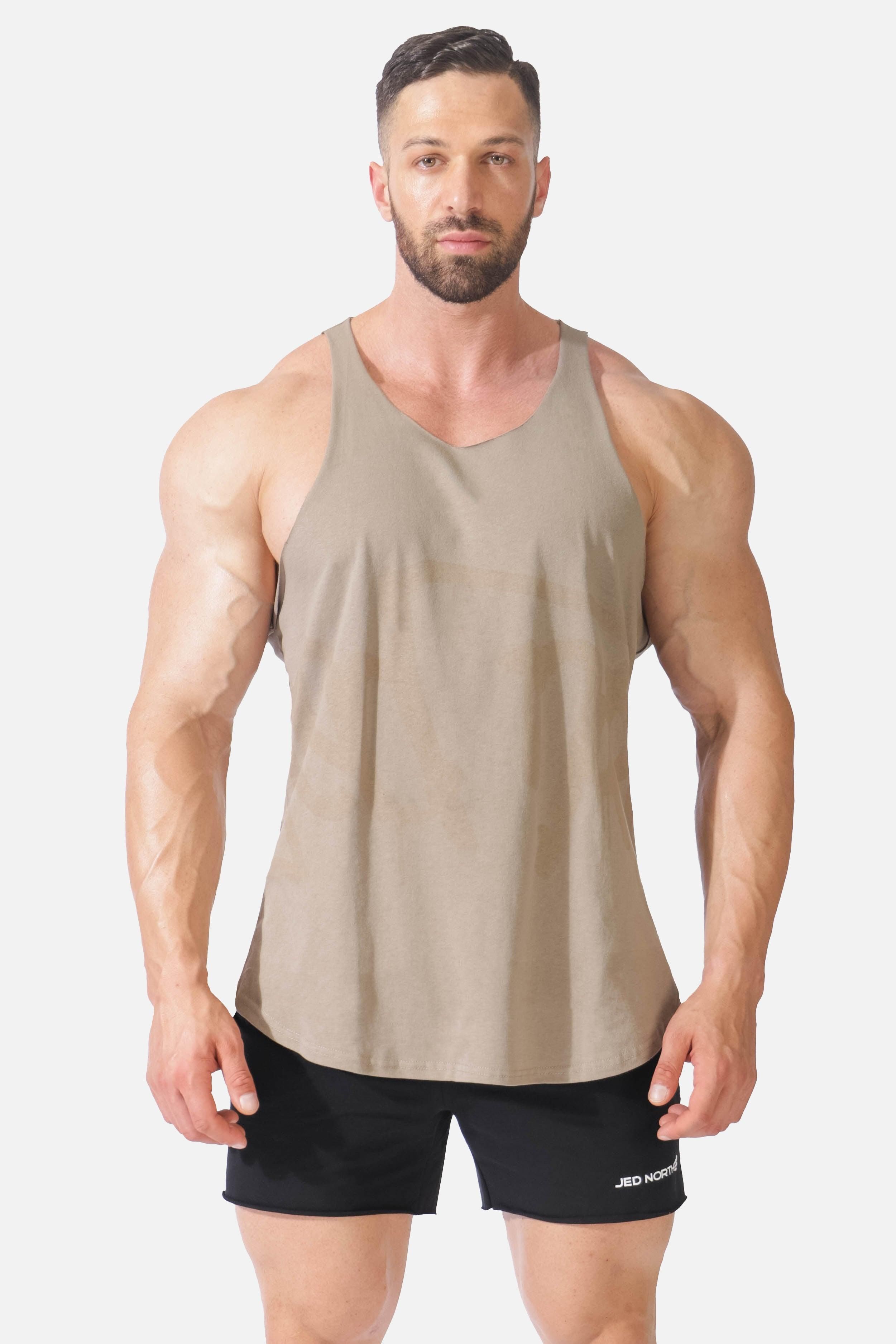 Raw-Edge Bodybuilding Stringer - Khaki sold by Jed North product image thumbnail 4