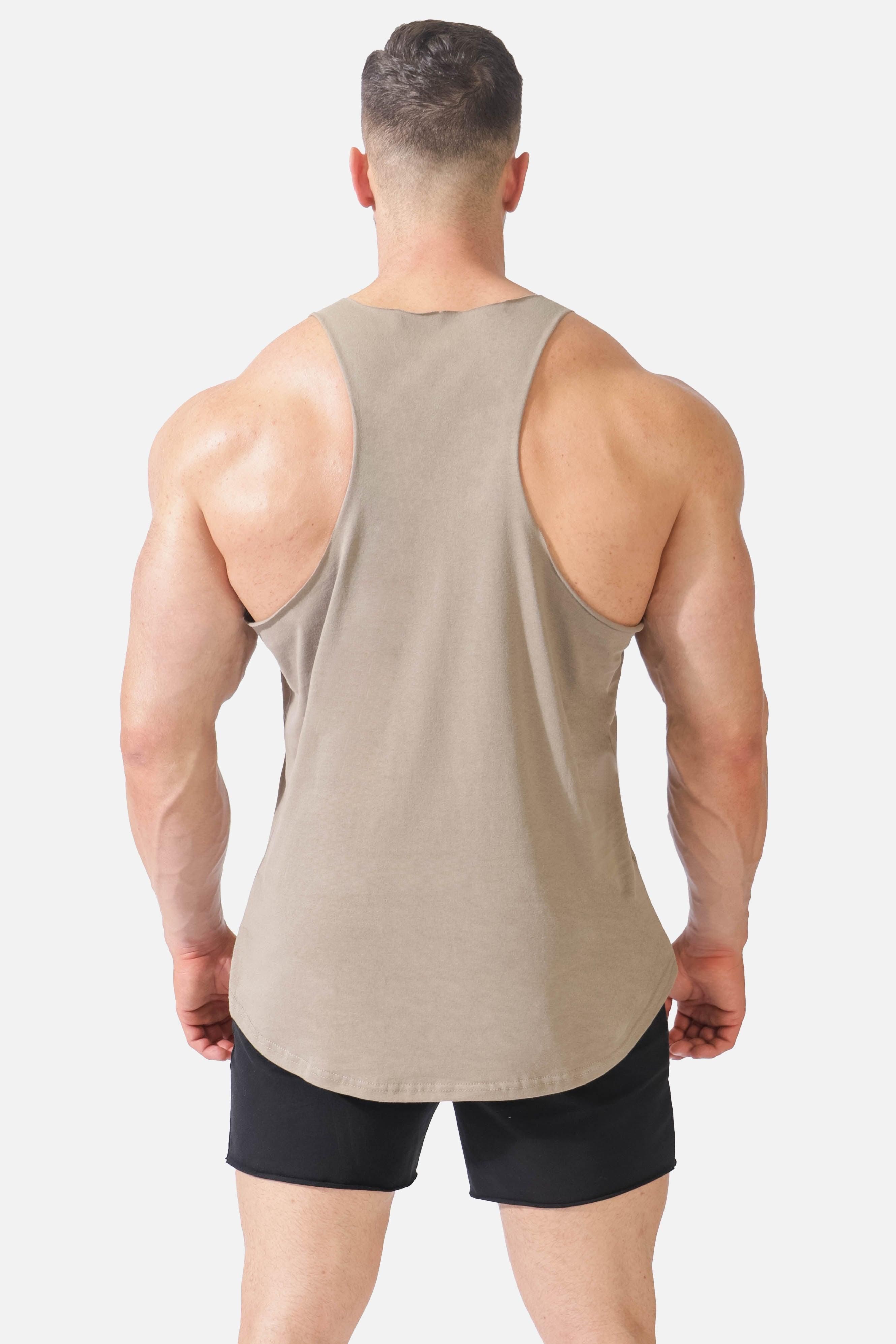 Raw-Edge Bodybuilding Stringer - Khaki sold by Jed North product image thumbnail 5