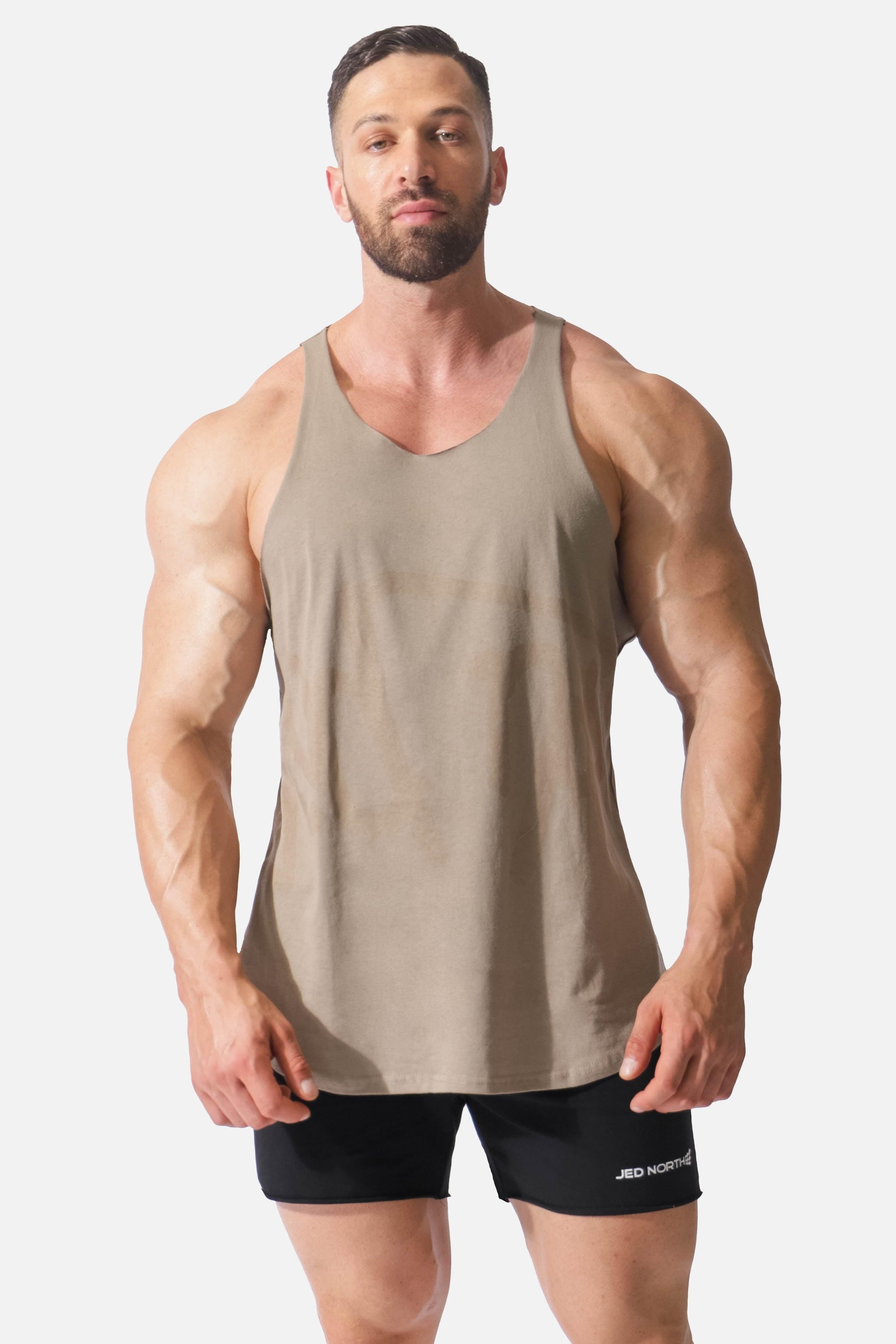 Raw-Edge Bodybuilding Stringer - Khaki sold by Jed North product image thumbnail 3