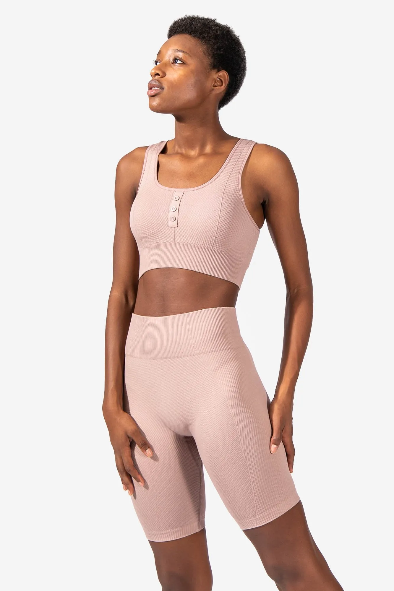 Rio Seamless Ribbed Sports Bra - Nude Pink sold by Jed North product image thumbnail 3