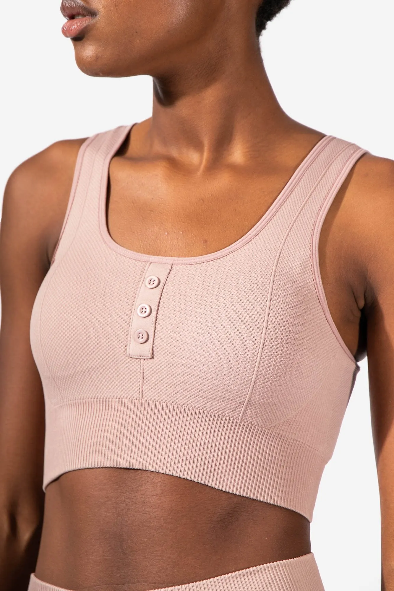 Rio Seamless Ribbed Sports Bra - Nude Pink sold by Jed North product image thumbnail 4