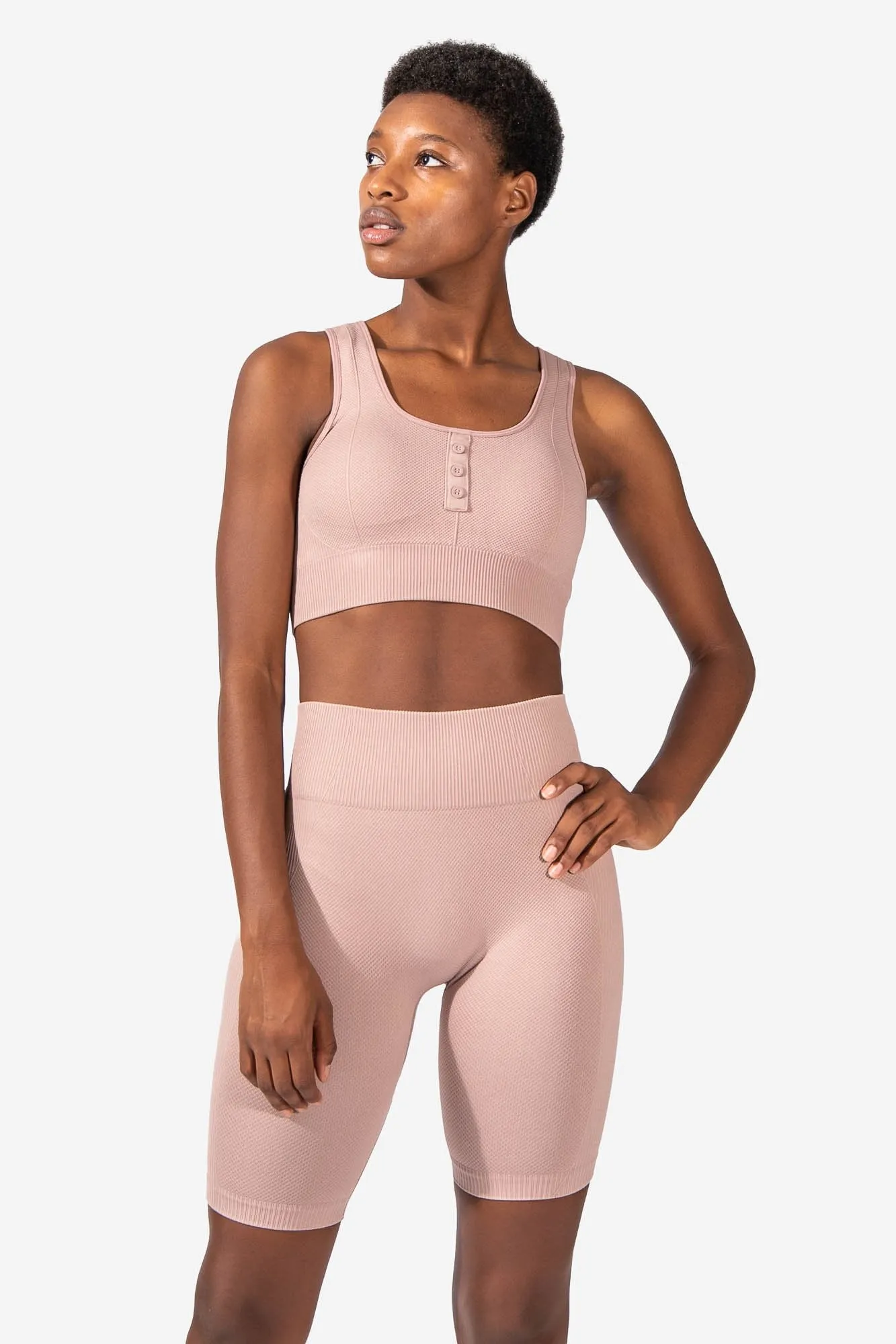 Rio Seamless Ribbed Sports Bra - Nude Pink sold by Jed North product image thumbnail 2