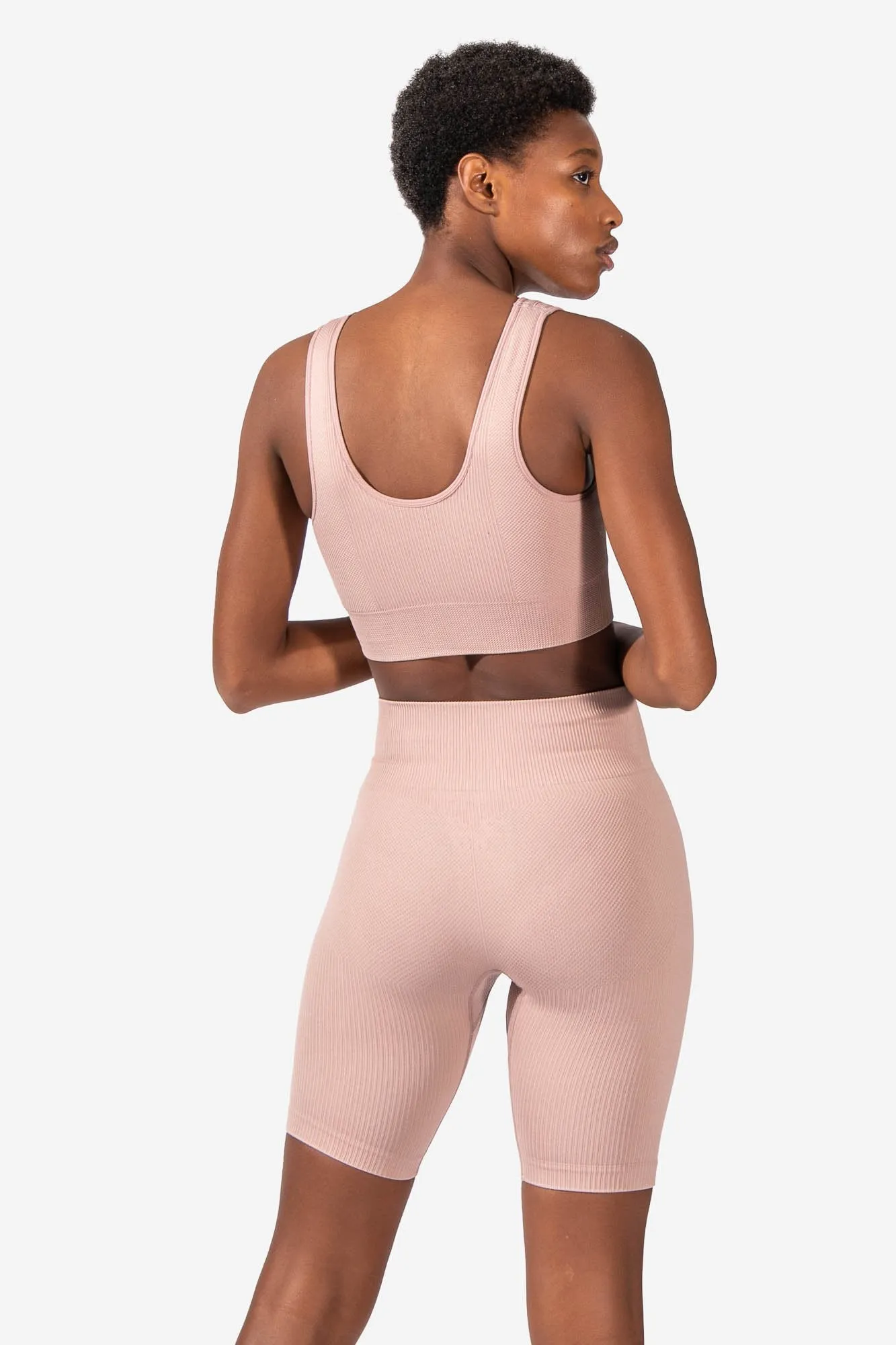Rio Seamless Ribbed Sports Bra - Nude Pink sold by Jed North product image thumbnail 5
