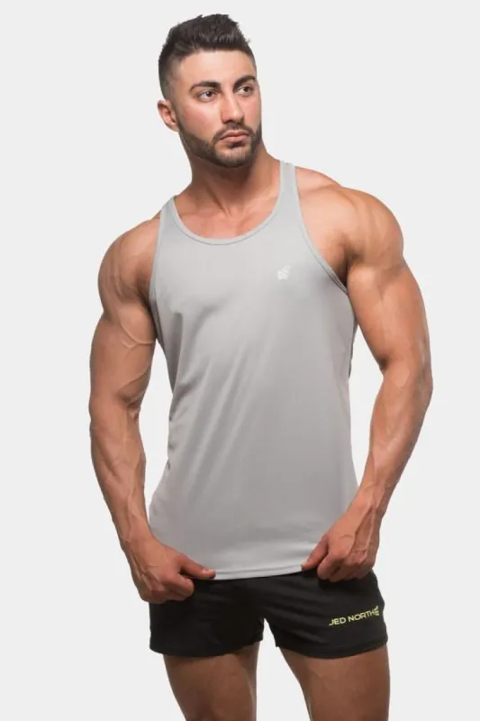 Fast-Dry Bodybuilding Workout Stringer - Silver sold by Jed North
