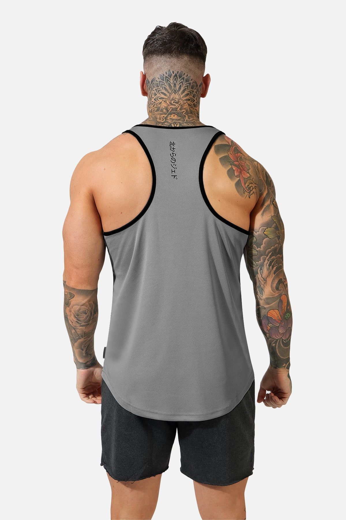 Fast-Dry Workout Stringer - Silver & Black sold by Jed North product image thumbnail 2