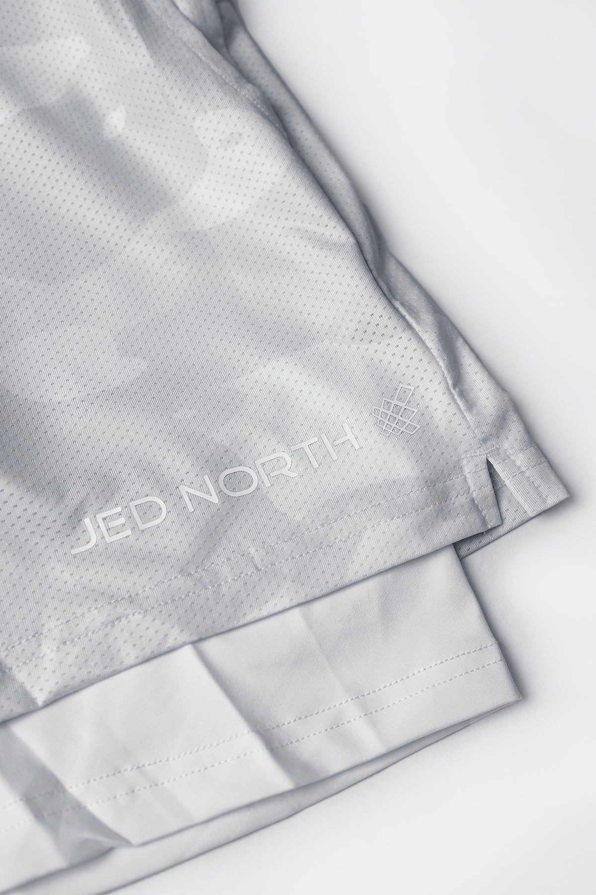 Men's 2 In 1 Active Training 7'' Shorts with Towel Loop - White Camo sold by Jed North product image thumbnail 3