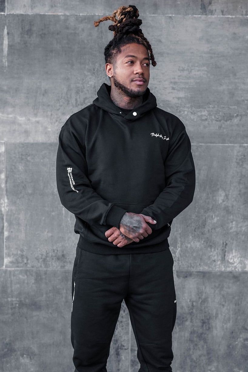 French Terry Pullover Hoodie - Black sold by Jed North product image thumbnail 2