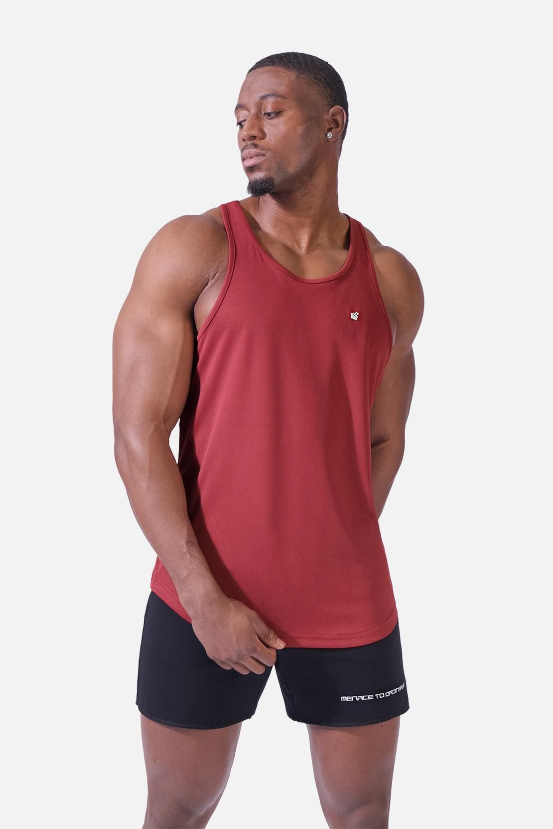 Fast-Dry Bodybuilding Workout Stringer - Maroon sold by Jed North product image thumbnail 2