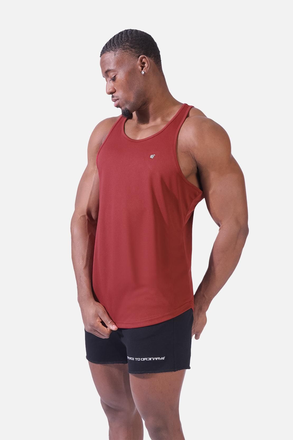 Fast-Dry Bodybuilding Workout Stringer - Maroon sold by Jed North product image thumbnail 5