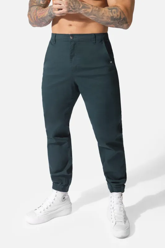 Men's Chino Joggers - Dark Green sold by Jed North