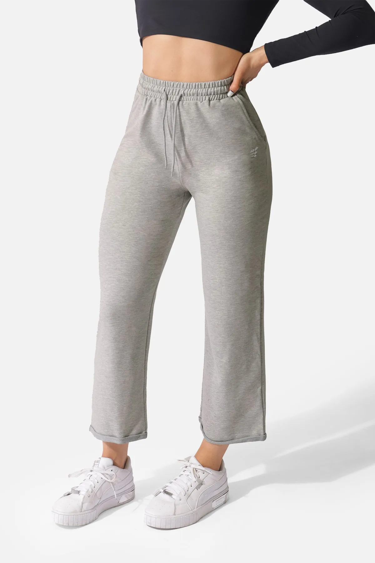 Jules Wide Leg Sweat Pants - Gray sold by Jed North product image thumbnail 4