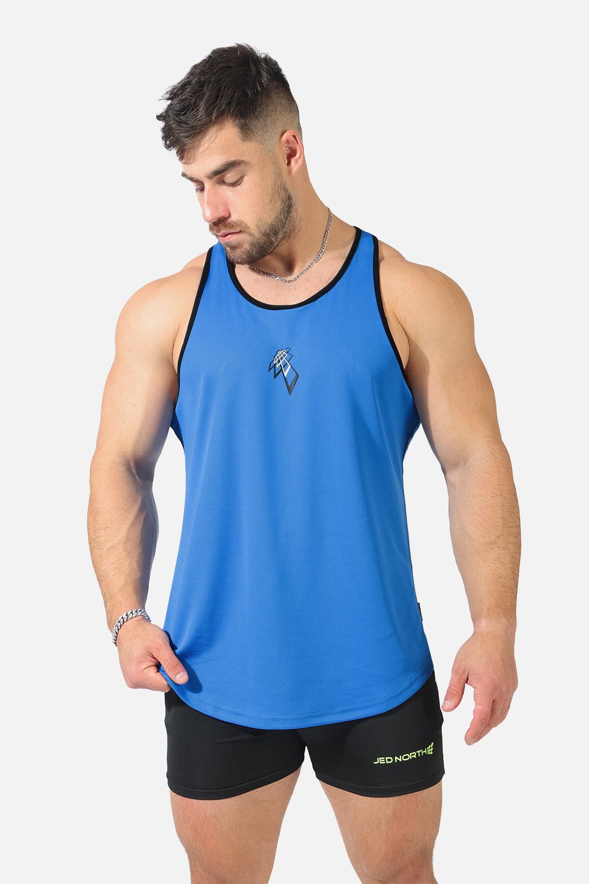 Fast-Dry Workout Stringer - Blue & Black sold by Jed North product image thumbnail 4