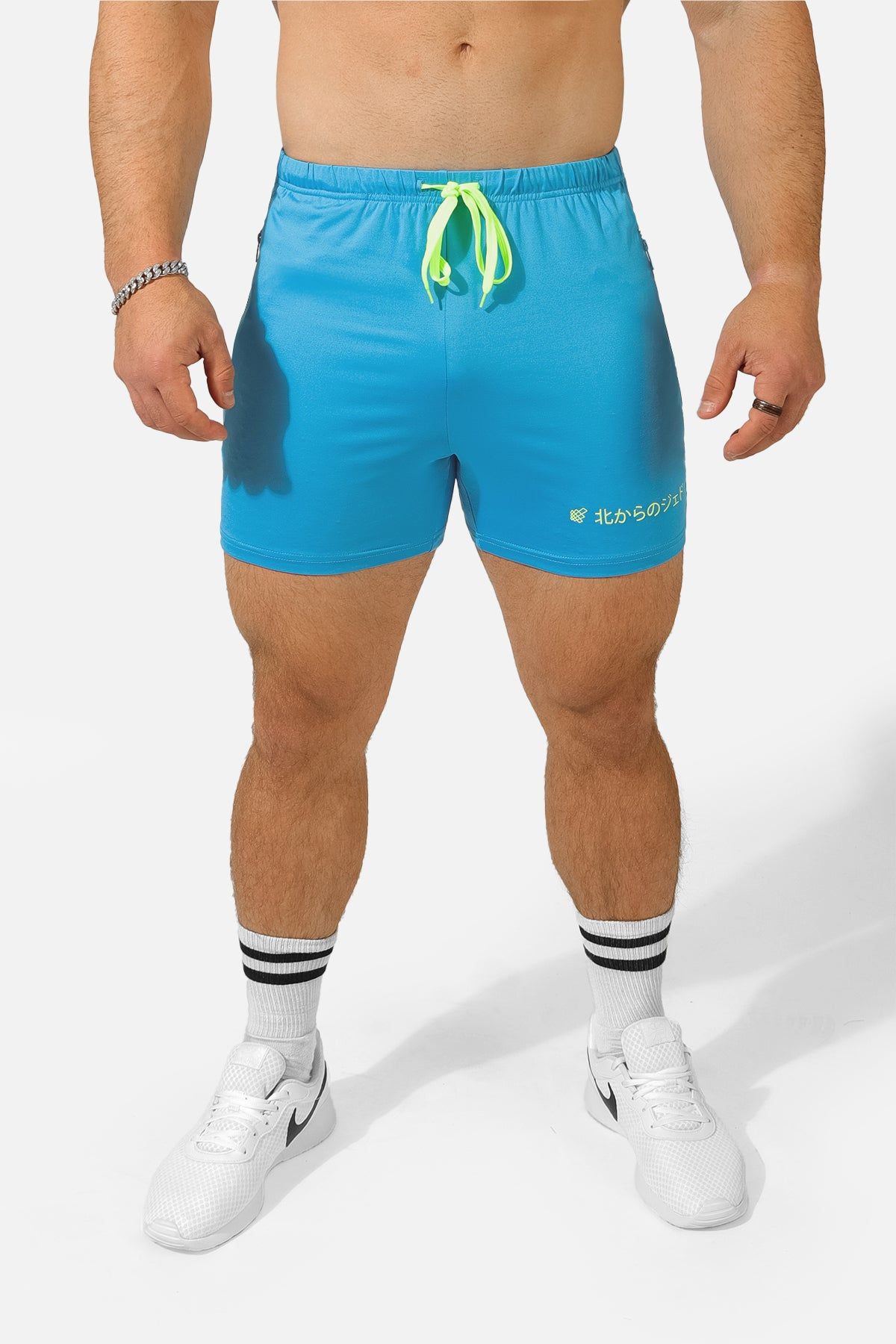 Agile Bodybuilding 4'' Shorts w Zipper Pockets - Japanese Blue sold by Jed North product image thumbnail 2