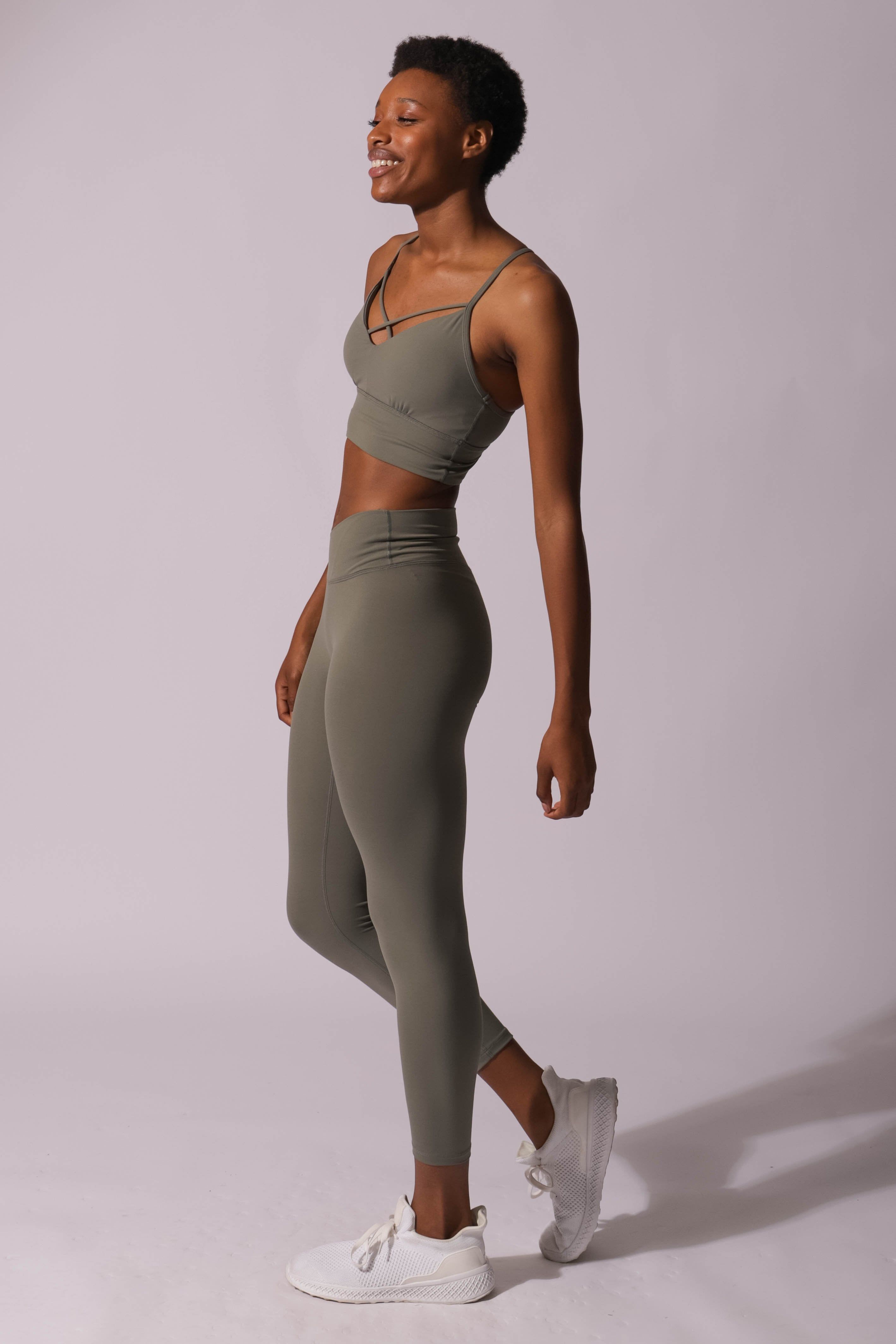 Flow Crossover Leggings - Olive sold by Jed North product image thumbnail 4