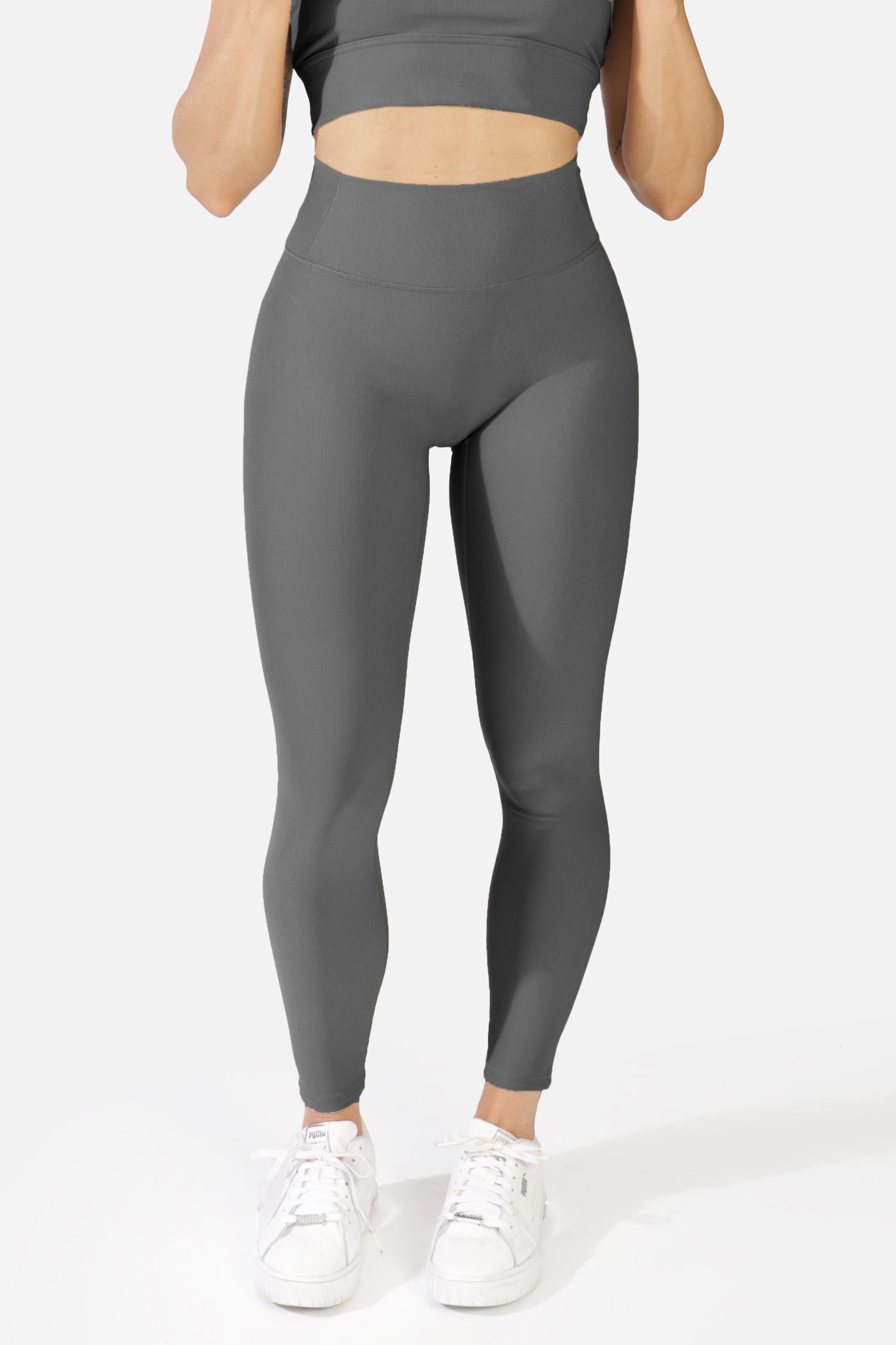 Effortless Ribbed Leggings - Dark Gray sold by Jed North product image thumbnail 2