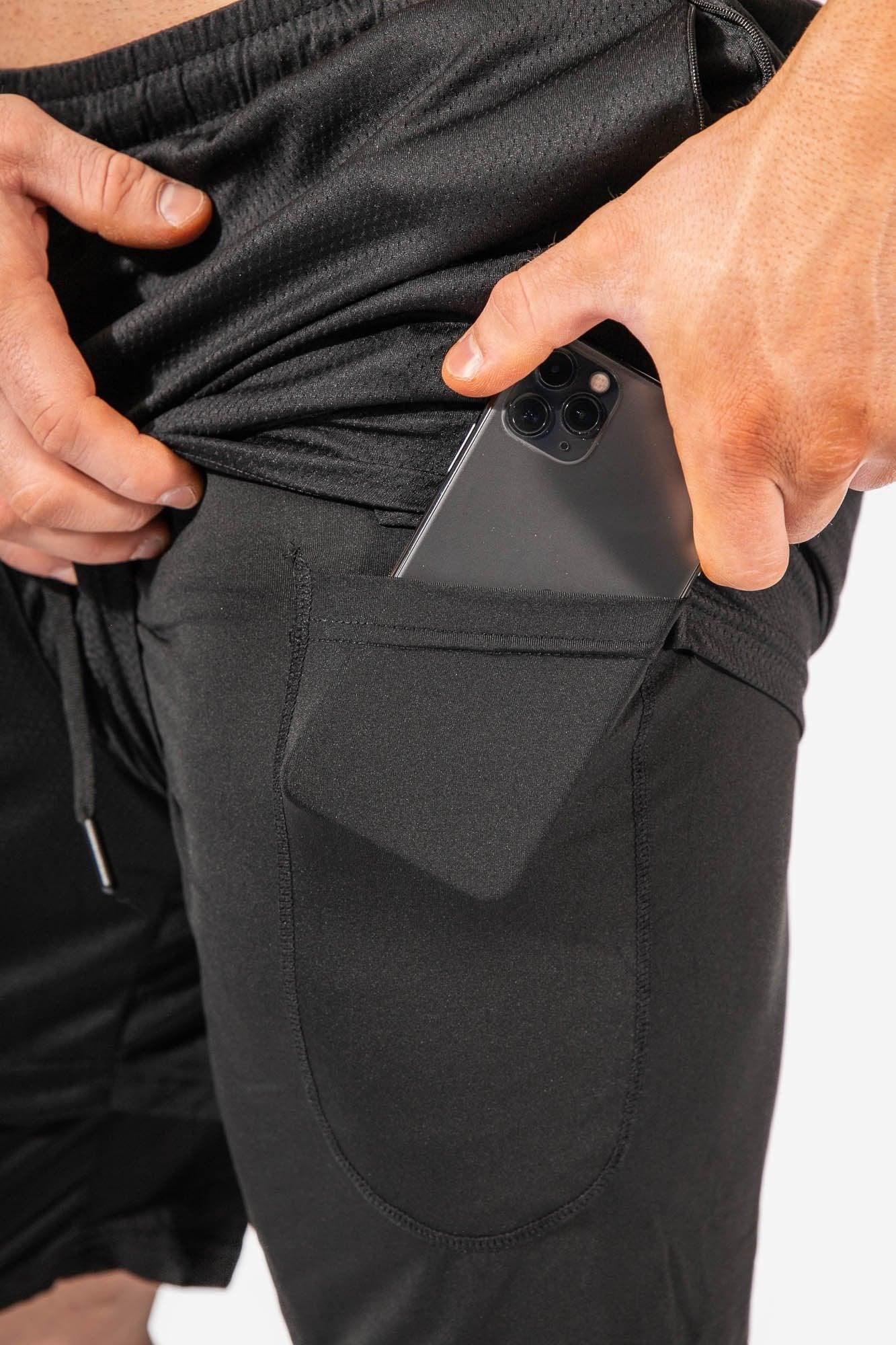 Men's 2 In 1 Active Training 7'' Shorts - Black sold by Jed North product image thumbnail 5