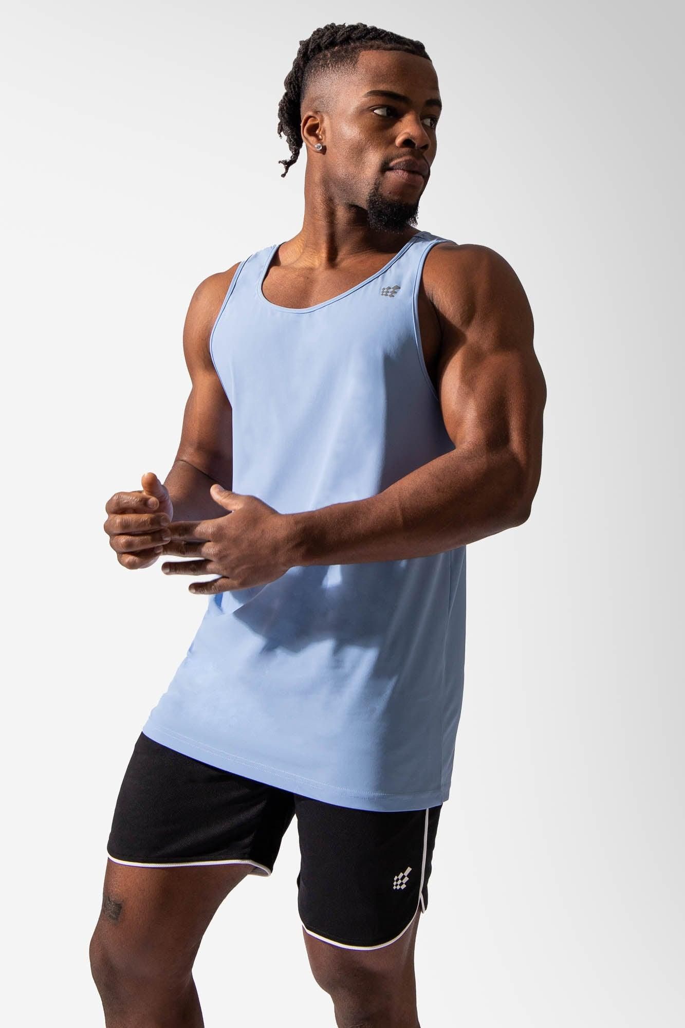 Men's Active Sports Tank Top - Blue sold by Jed North
