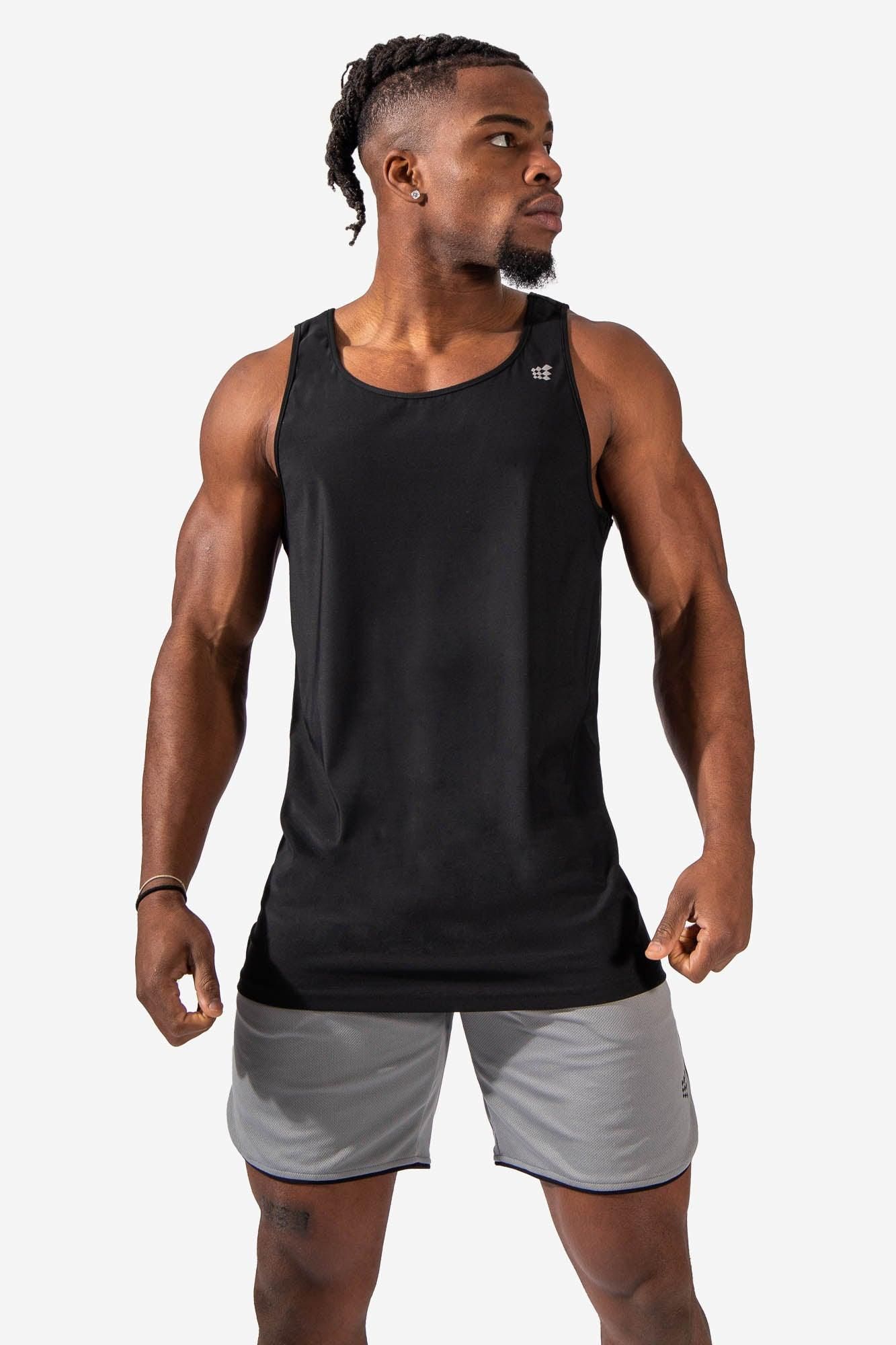 Men's Active Sports Tank Top - Black sold by Jed North