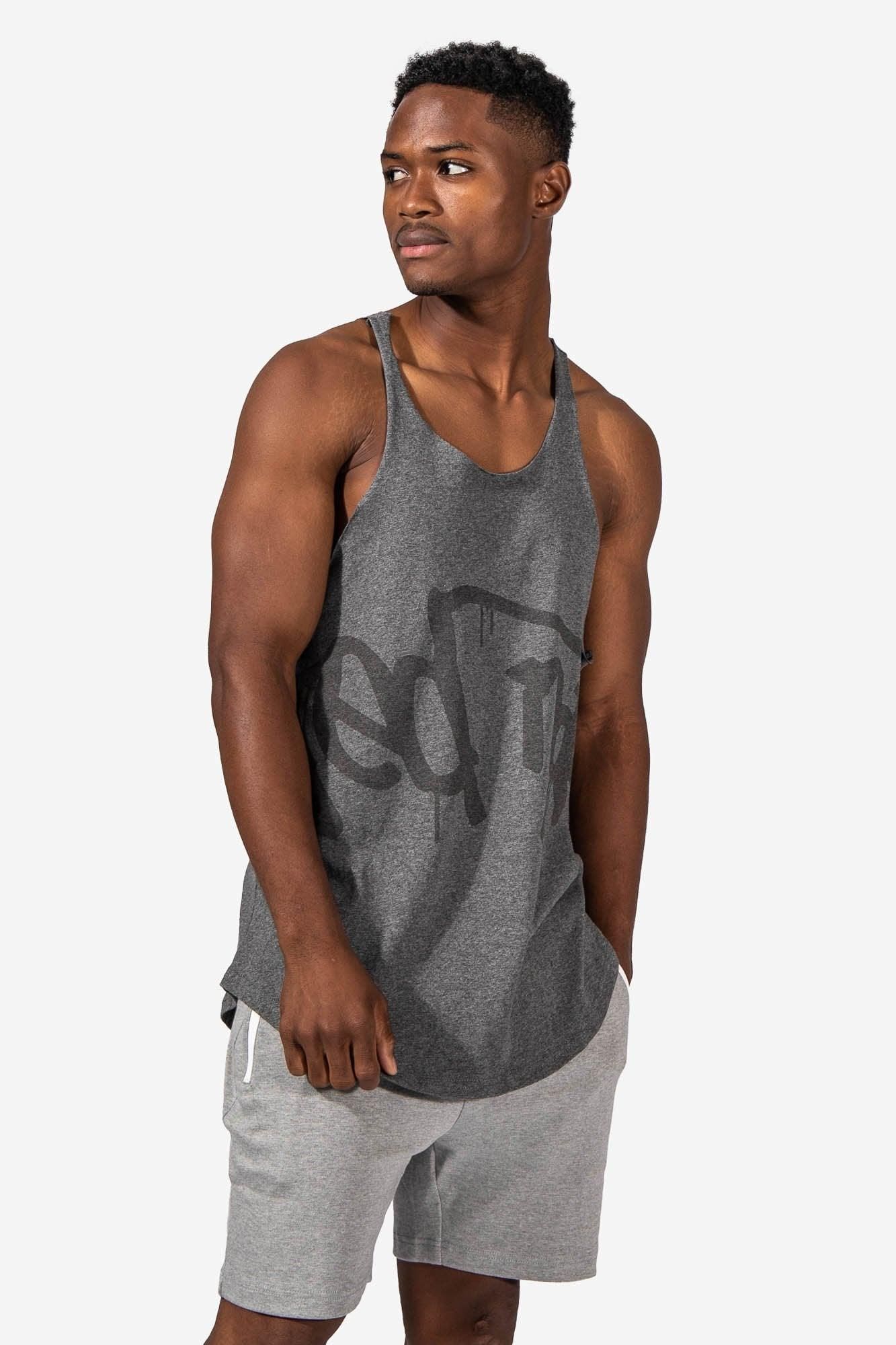 Raw-Edge Bodybuilding Stringer - Gray sold by Jed North product image thumbnail 4