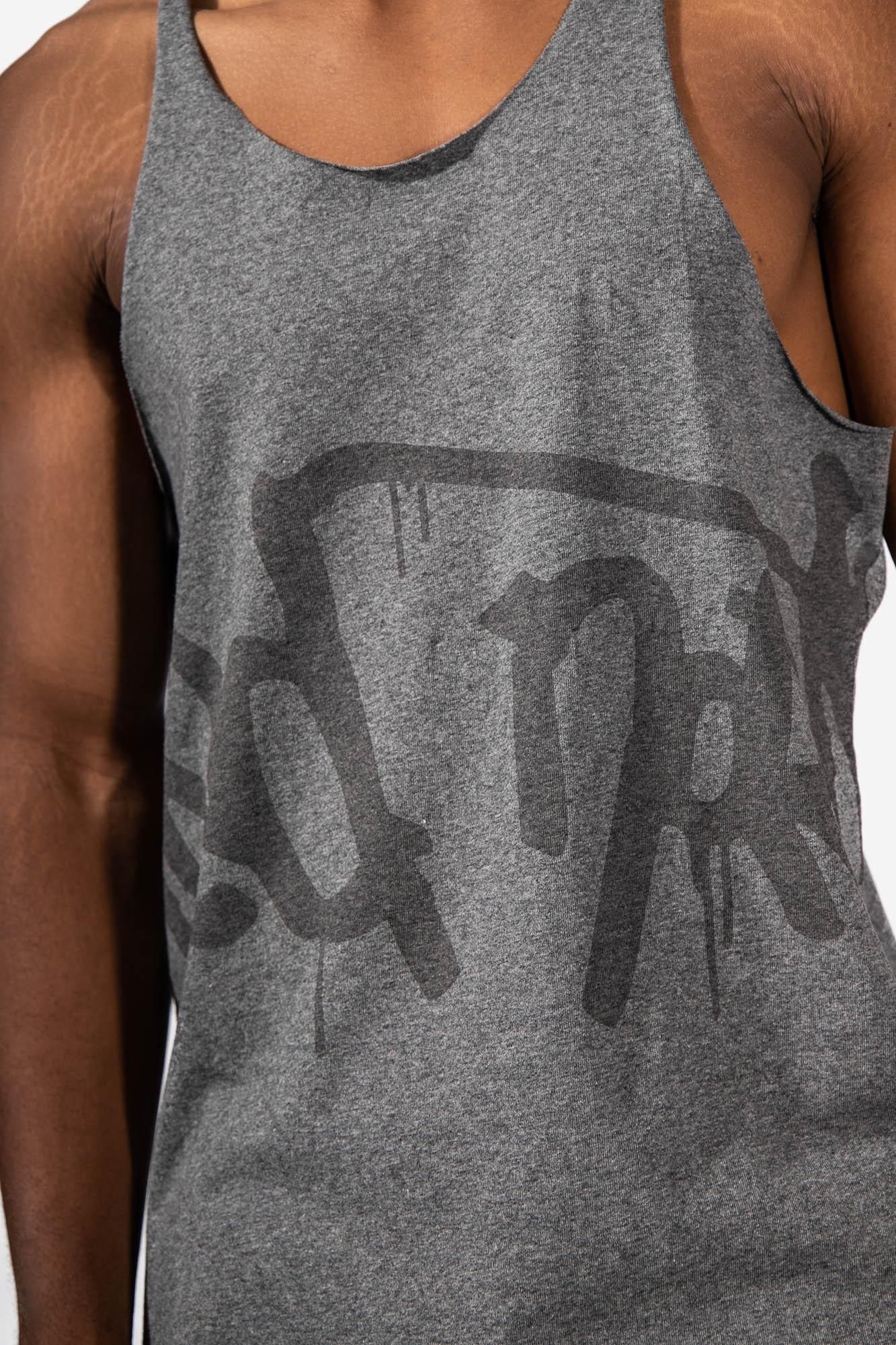 Raw-Edge Bodybuilding Stringer - Gray sold by Jed North product image thumbnail 2